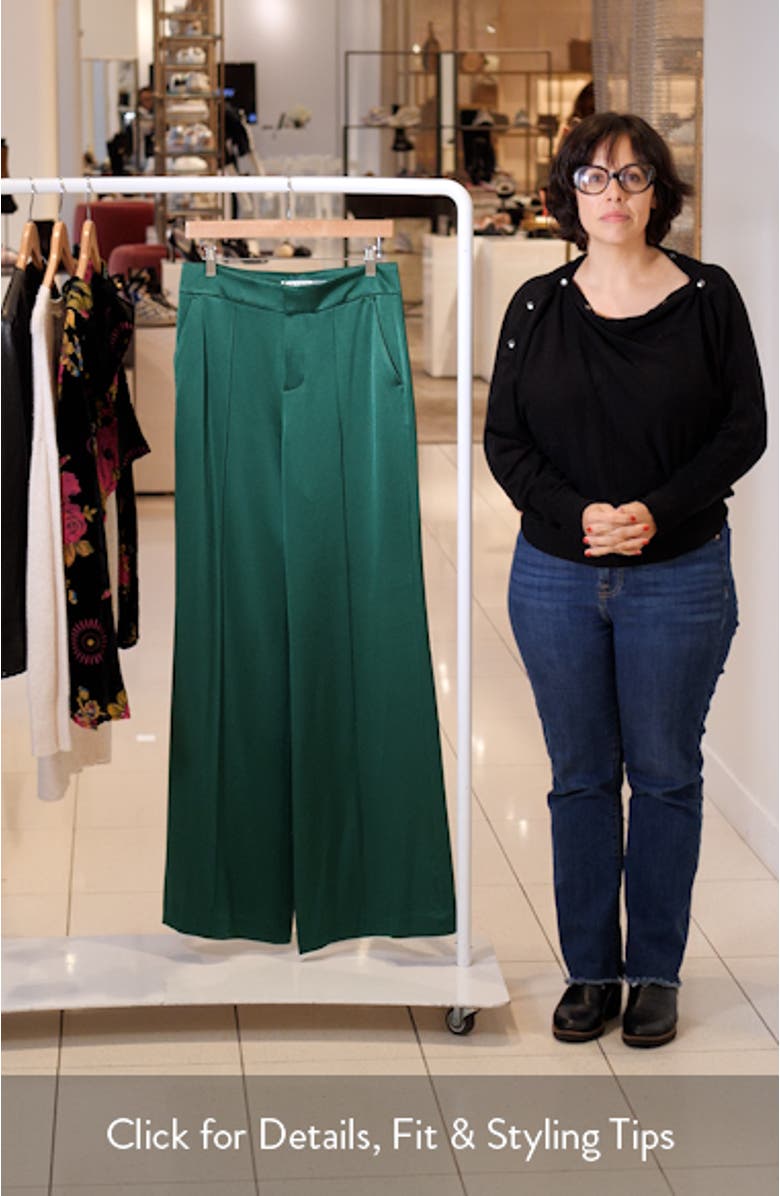 Dylan Piped Satin Wide Leg Pants, sales video thumbnail