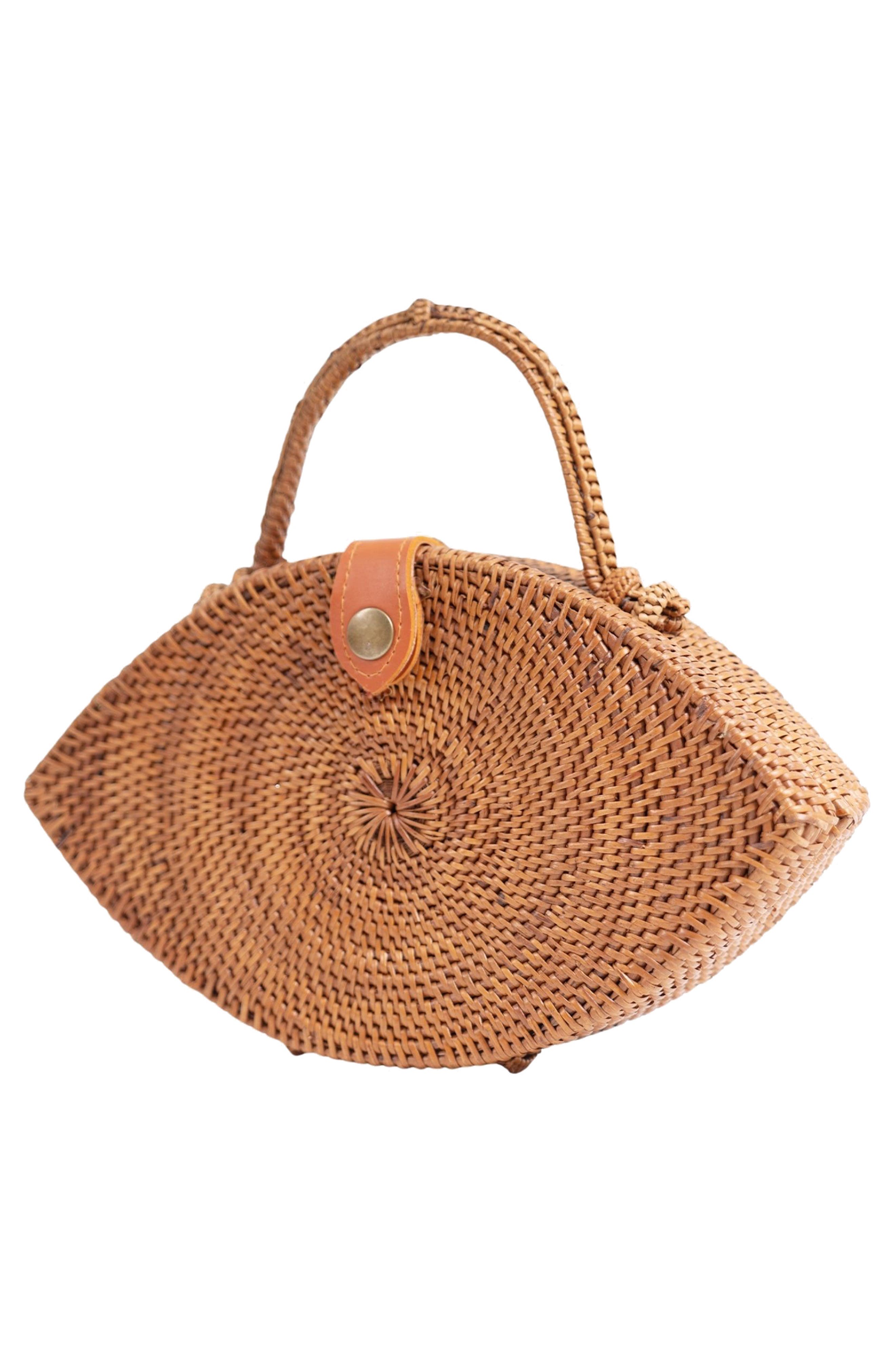 Jelavu Iris Handwoven Rattan Top Handle Bag, Alternate, color, Natural