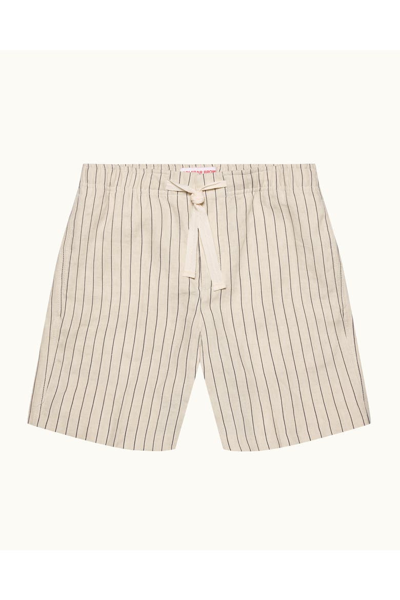 Alex Relaxed Fit Linen Shorts, Alternate, color, LATTE/NIGHT IRIS