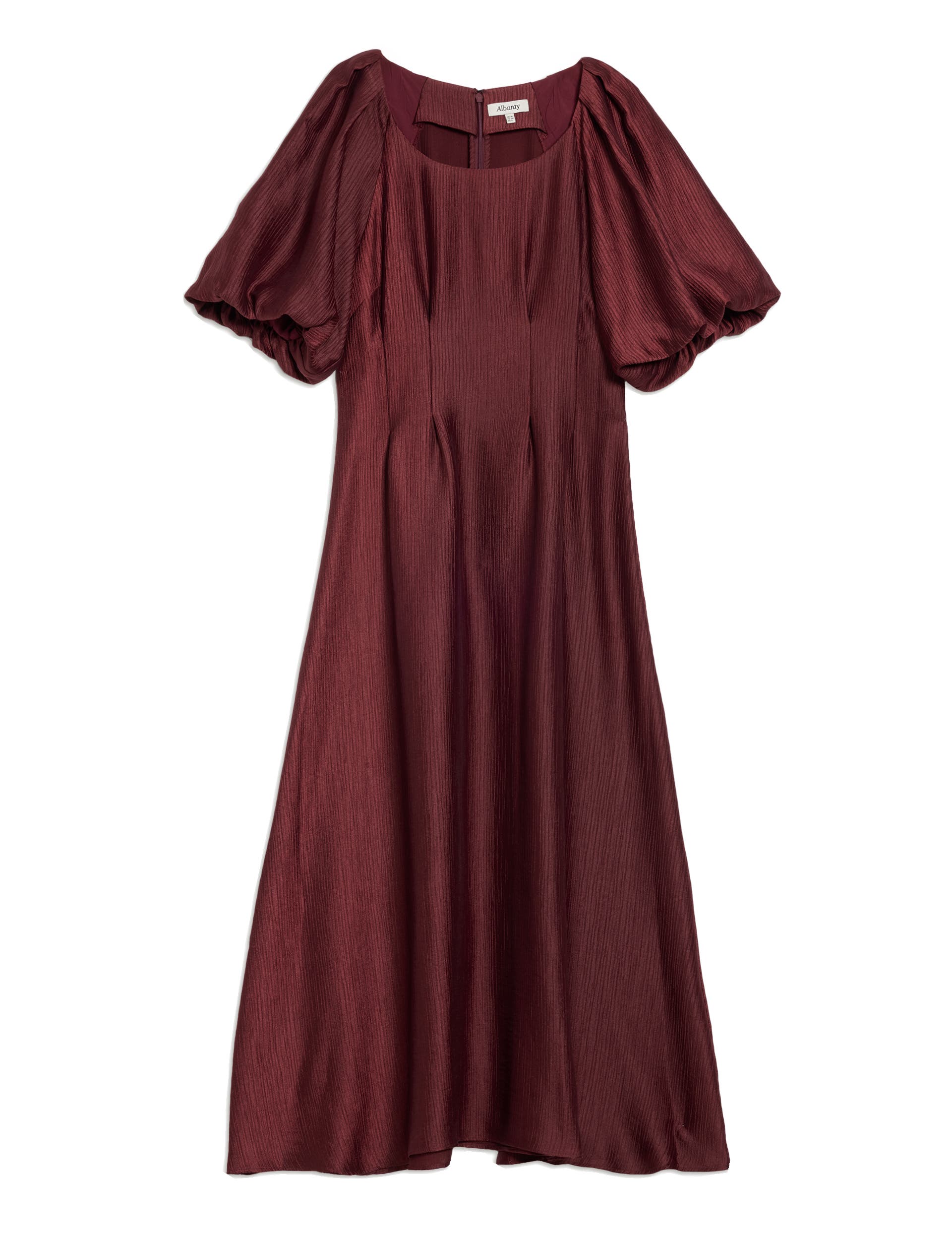 Crinkle Satin Short Sleeve Midi Dress - image 2