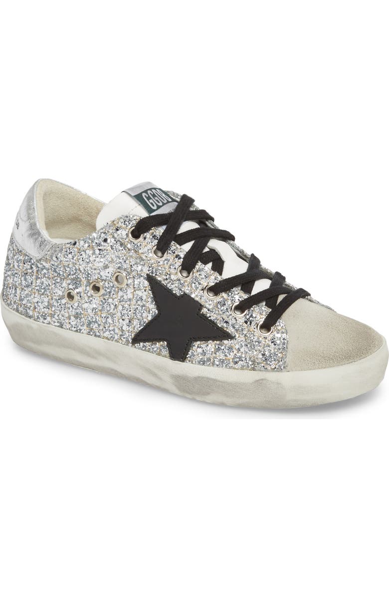 Golden Goose Glitter Superstar Lace-Up Sneaker, Main, color,