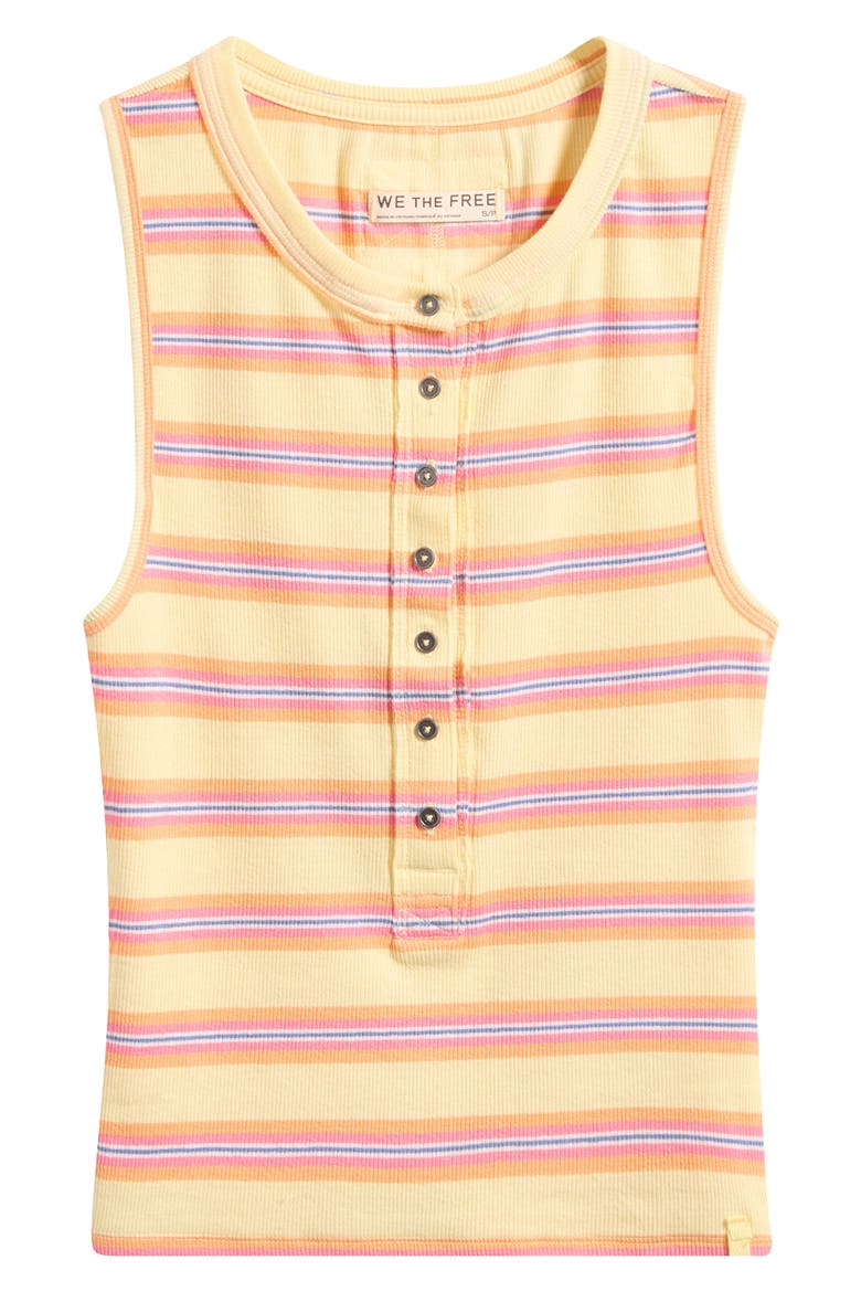 Jamie Stripe Henley Tank, Alternate, color, BUTTER YELLOW COMBO