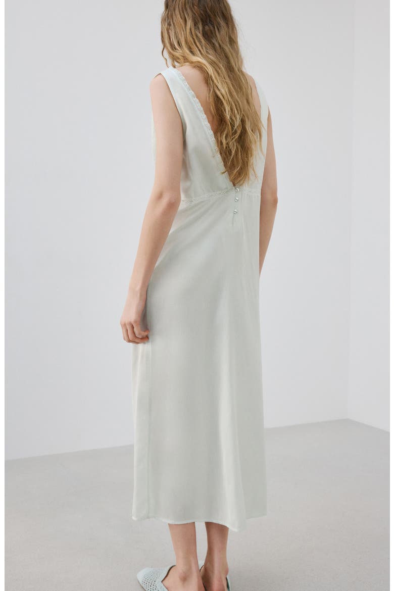 Lace Detail Nightgown, Alternate, color, BLUE