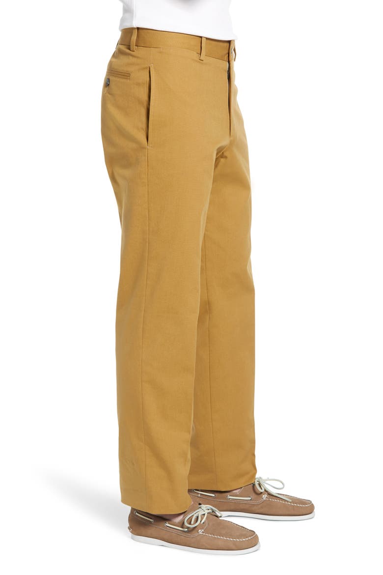 Charleston Khakis Flat Front Stretch Canvas Pants, Alternate, color, BRITISH TAN