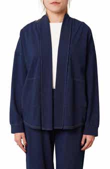 Open Front Denim Cardigan