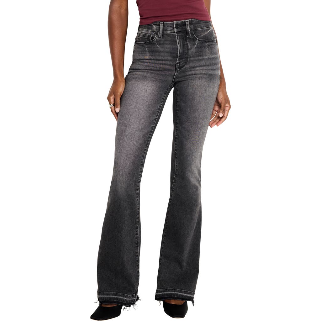 GOOD AMERICAN GOOD AMERICAN GOOD RELEASR HEM FLARE JEANS