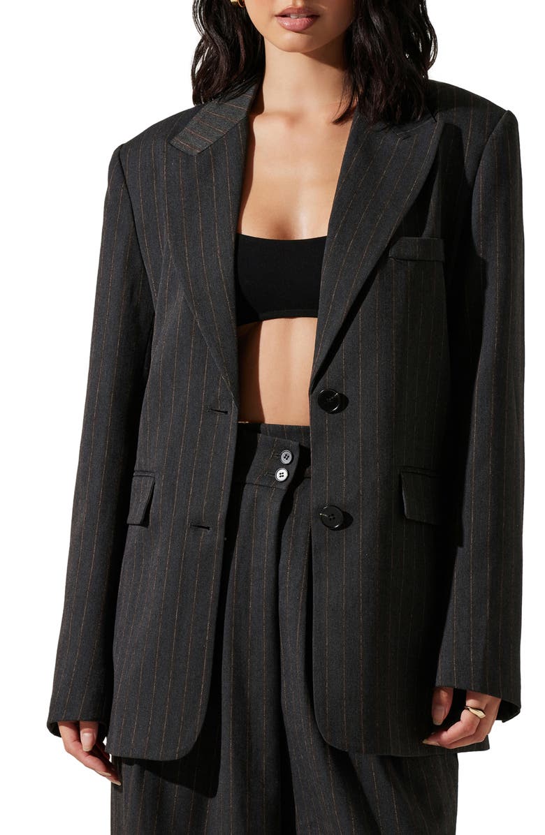 ASTR the Label Pauline Oversize Pinstripe Blazer, Main, color,
