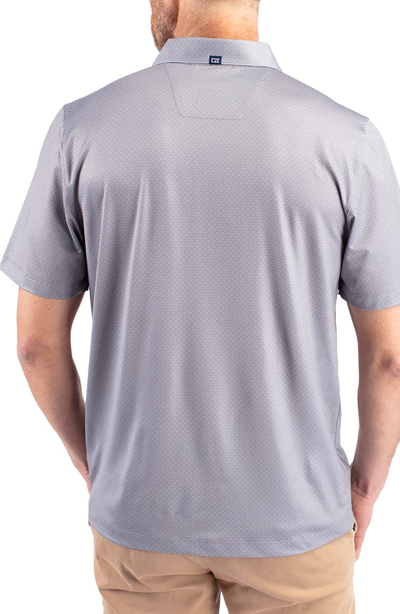 Cutter & Buck Geo Pattern Performance Recycled Polyester Blend Polo, Alternate, color, Elemental Grey