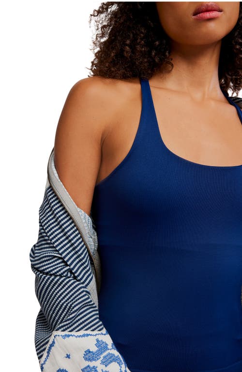 Free People Clean Lines Racerback Tank In Blue