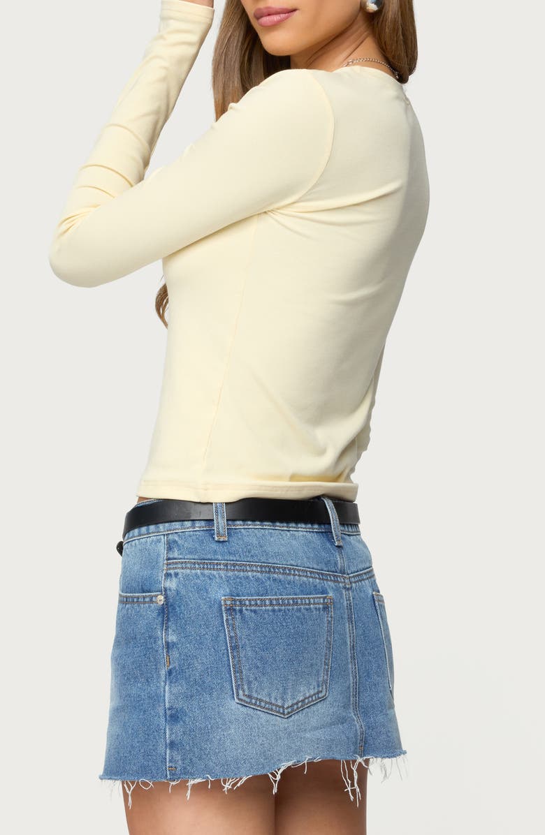 EDIKTED Kiyan Long Sleeve T-Shirt, Alternate, color, Yellow