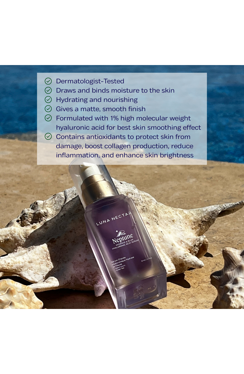 Luna Nectar Neptune Hyaluronic Acid  Hydrate & Blur Serum, Alternate, color, Bright Purple