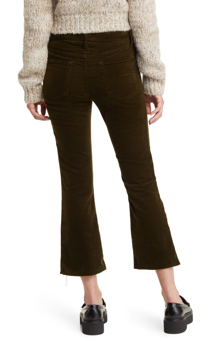 FRAME Le Crop Raw Hem Corduroy Bootcut Jeans, Alternate, color,