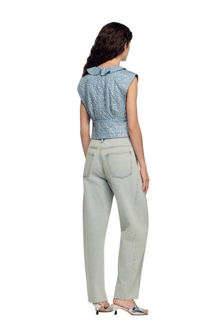 Sequin top, Alternate, color, Blue