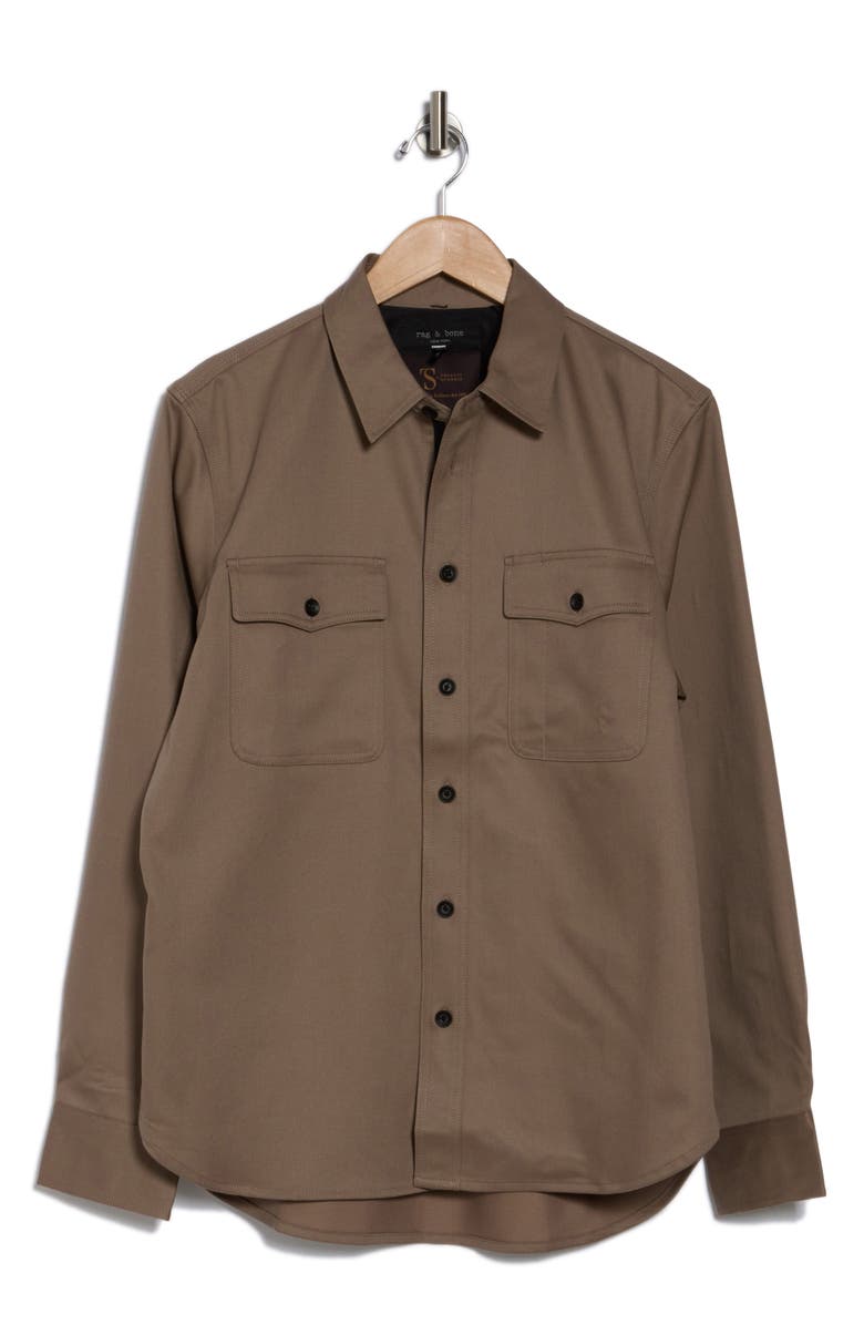 rag & bone Jack Long Sleeve Stretch Wool & Cotton Button-Up Shirt, Alternate, color, 