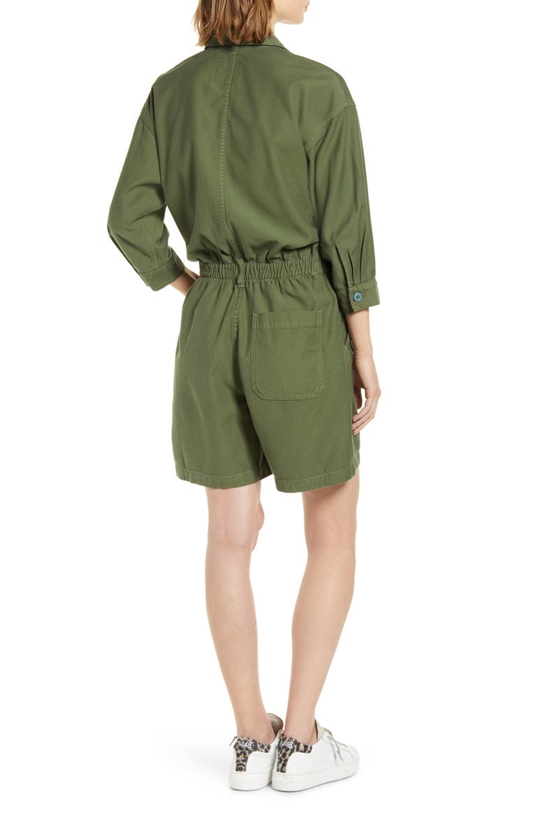 Marta Utility Cotton Romper, Alternate, color, LAUREL