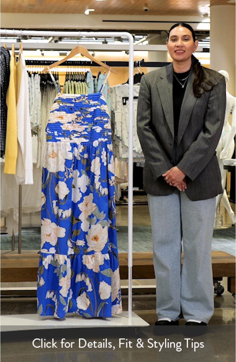 Roswell Sima Pleated Floral Maxi Dress, sales video thumbnail