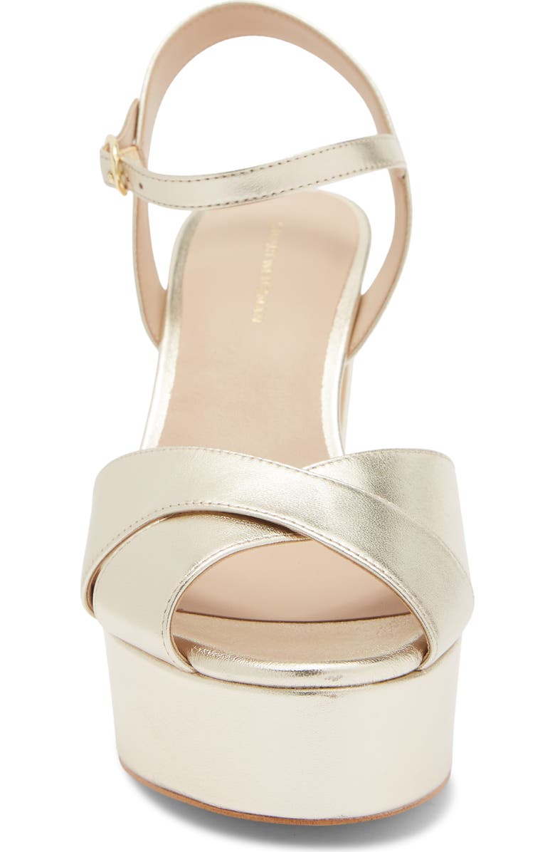 Stuart Weitzman Ivona Platform Sandal, Alternate, color, Platino