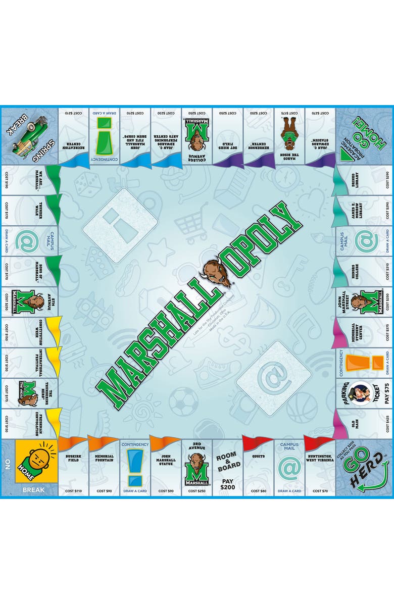 Late for the Sky University Marshallopoly Monopoly Board Game, Alternate, color,