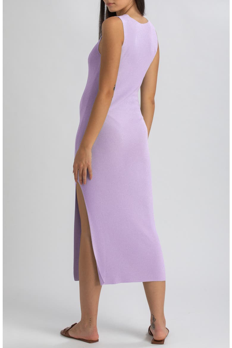 Rib Sleeveless Maternity Midi Sweater Dress, Alternate, color, PURPLE