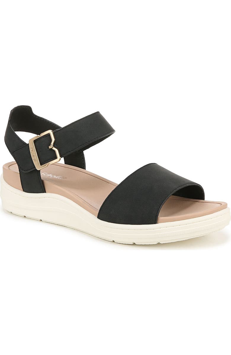 Dr. Scholl's Time Off Sky Ankle Strap Platform Sandal, Main, color, Black