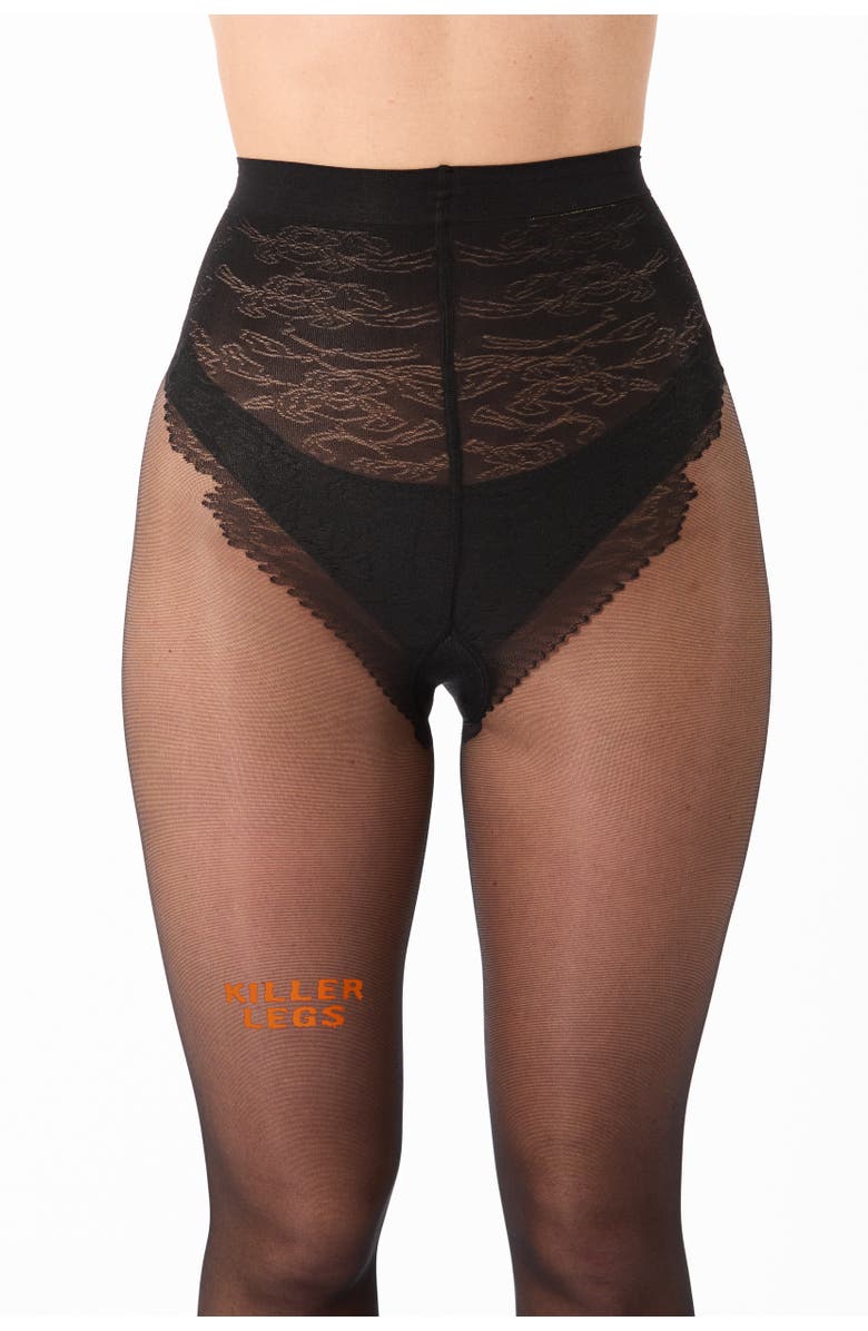 SKYTIGHTS Halloween Statement Tights, Alternate, color, Black