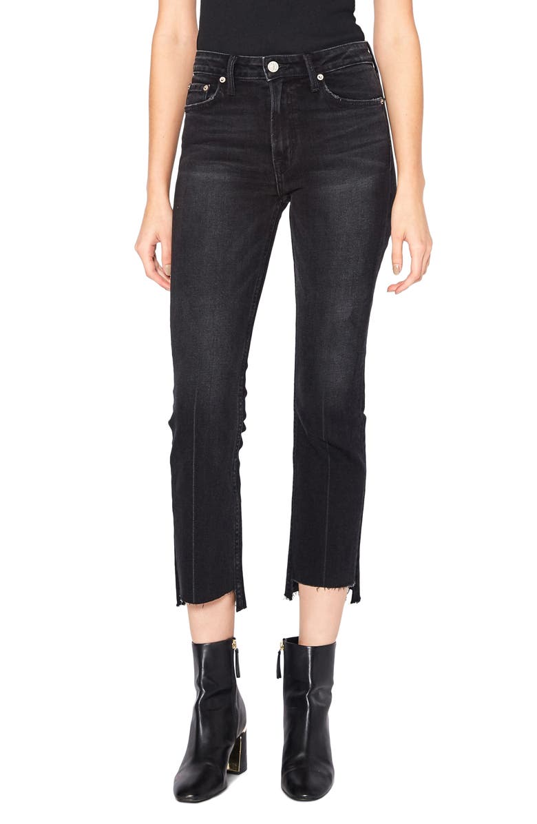 NOEND Farrah High Waist Step Hem Crop Kick Flare Jeans, Main, color,