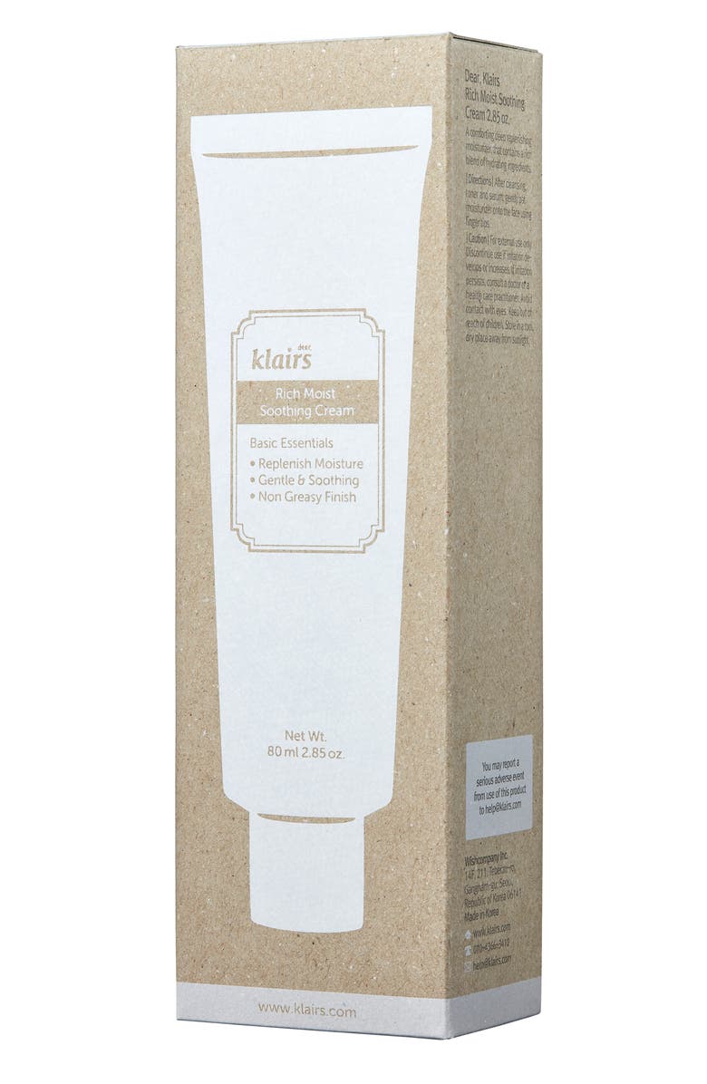 Klairs Dear, Klairs Rich Moist Soothing Cream, Alternate, color,