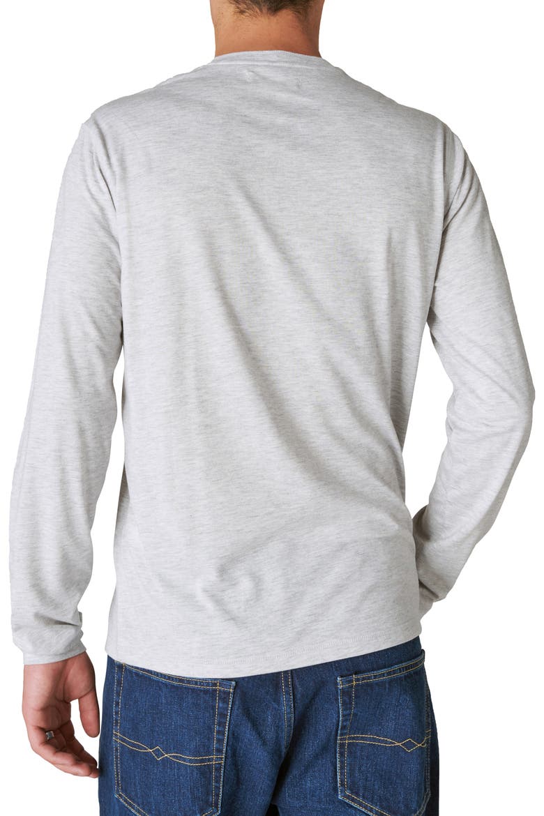 Long Sleeve Henley Shirt, Alternate, color, HEATHER GREY