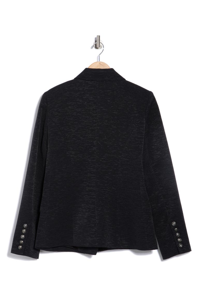Kenzie Double Breasted Blazer, Alternate, color, BLACK/ BRUSHED GUNMETAL