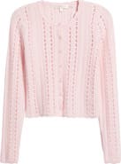 LoveShackFancy Peridot Pointelle Knit Cardigan