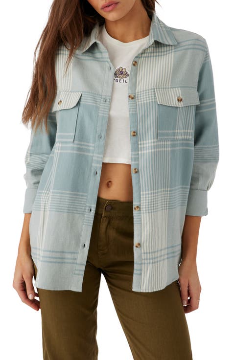 Brooks Oversize Flannel Button-Up Shirt
