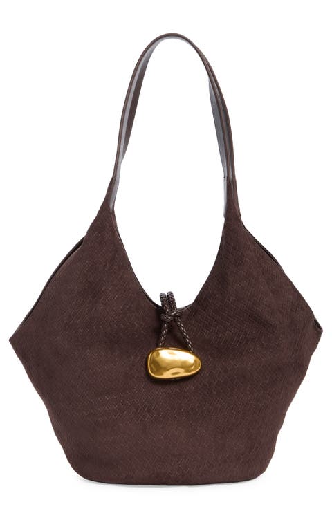 Lillie Faux Suede Shoulder Bag
