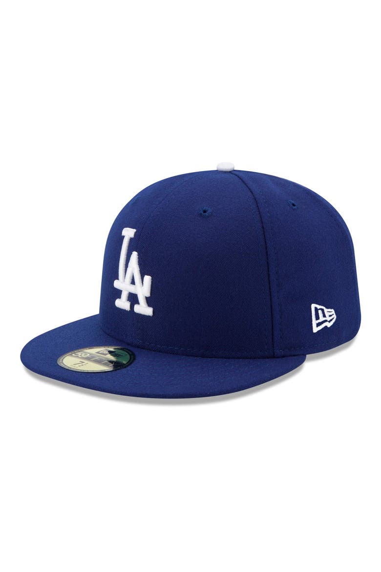 Men's New Era Royal Los Angeles Dodgers Authentic Collection On Field 59FIFTY Performance Fitted Hat, Main, color, ROYAL