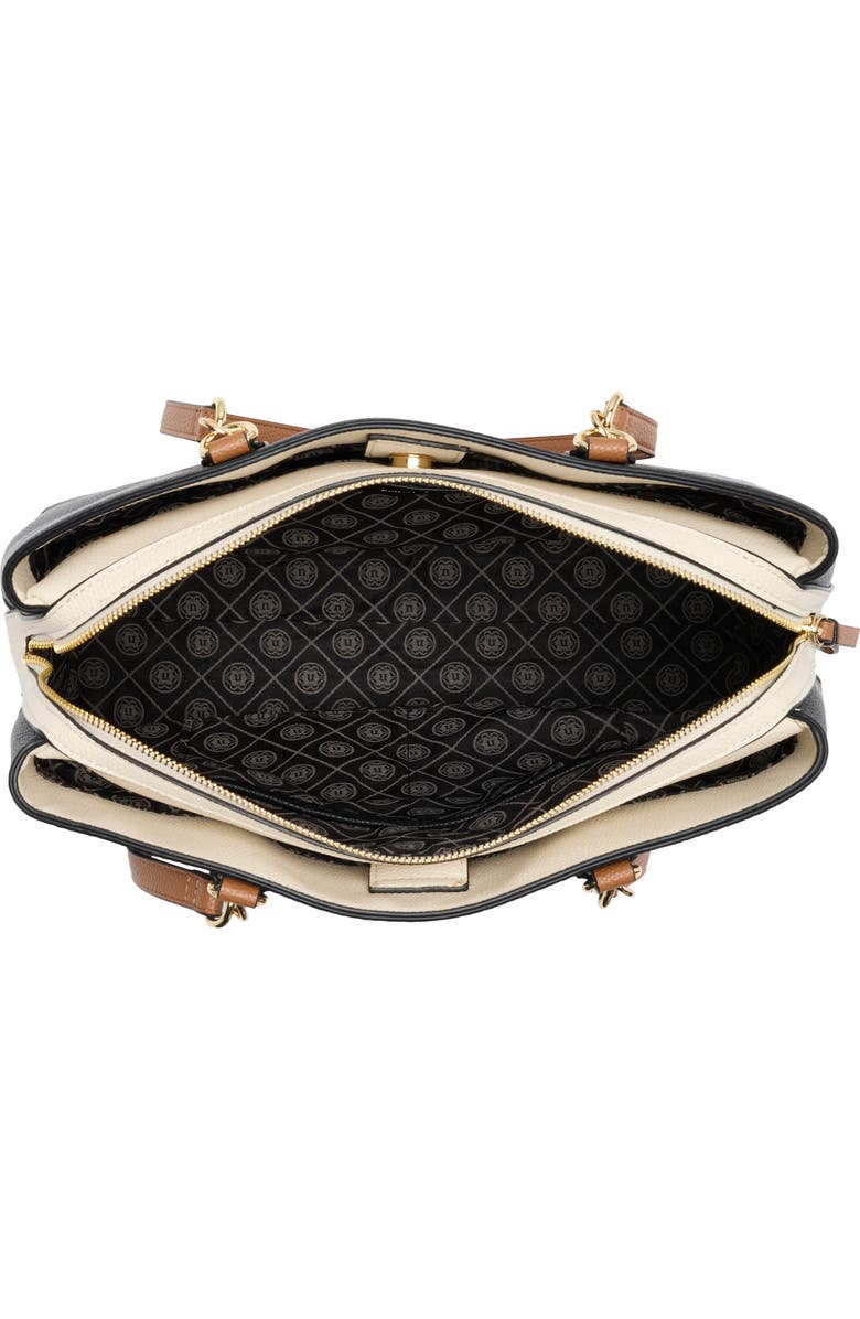 Nanette Lepore Triple Section Shoulder Bag, Alternate, color, Black - Vanilla - Hazelnut