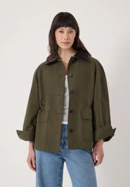 Hush Leopard Collar Barn Jacket