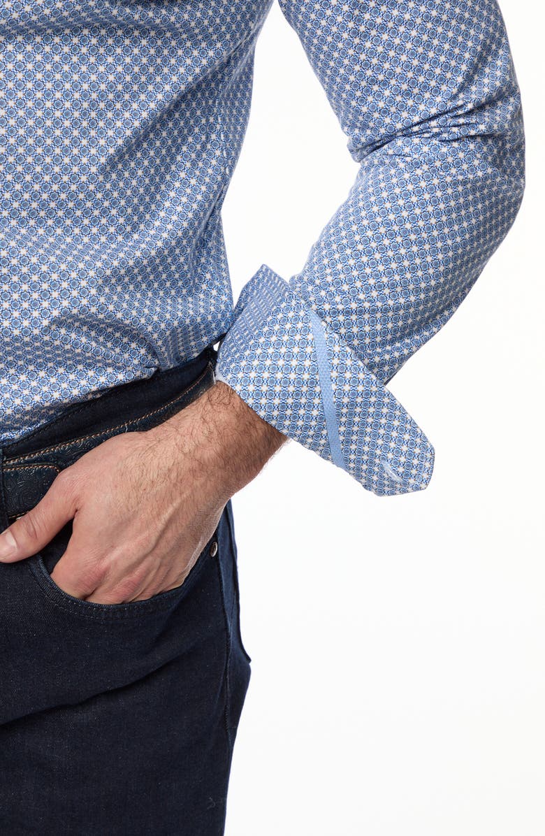 Robert Graham Conall Tailored Fit Foulard Print Cotton Knit Button-Up Shirt, Alternate, color,