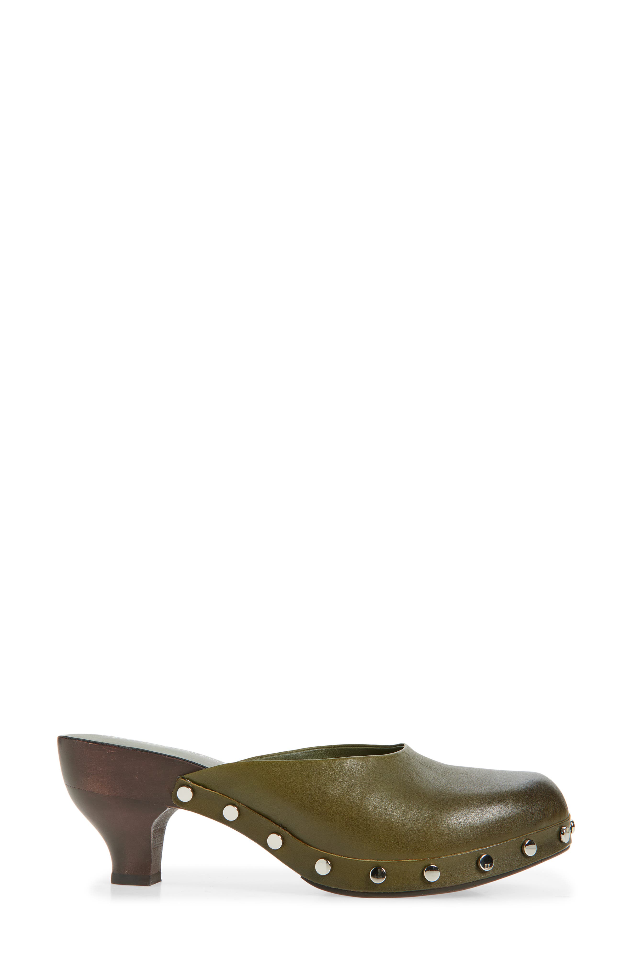 Cloguette Mule, Alternate, color, OLIVE DISTRESSED