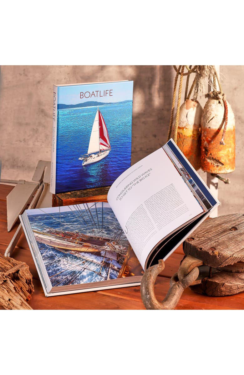 Graphic Image Boatlife Exploring the Freedom of Maritime Living Leather Edition, Alternate, color, White