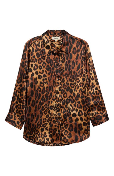 Dani Silk Leopard Print Shirt