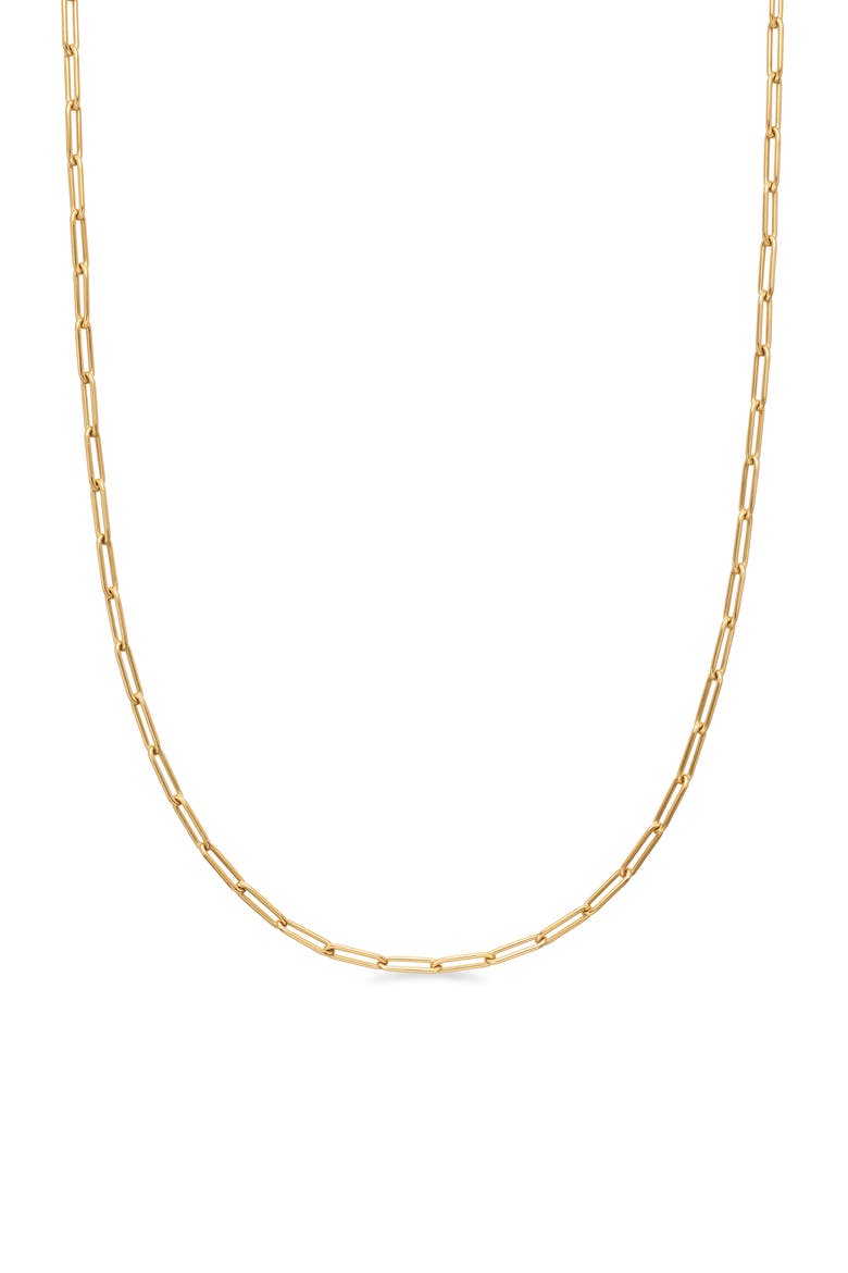 Men's Chain Link Necklace in 18K Yellow Gold, 3.5mm, Main, color, 18K YELLOW GOLD