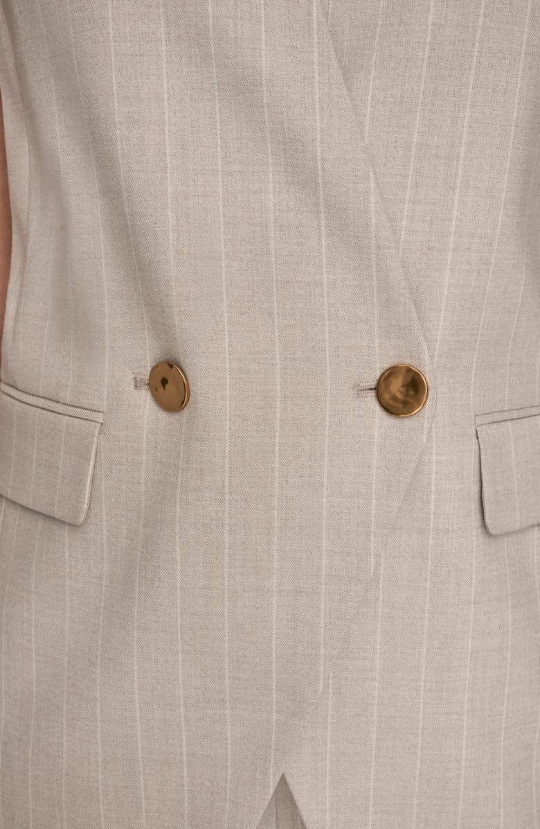 Donna Karan New York Pinstripe Vest, Alternate, color, Vapor Multi