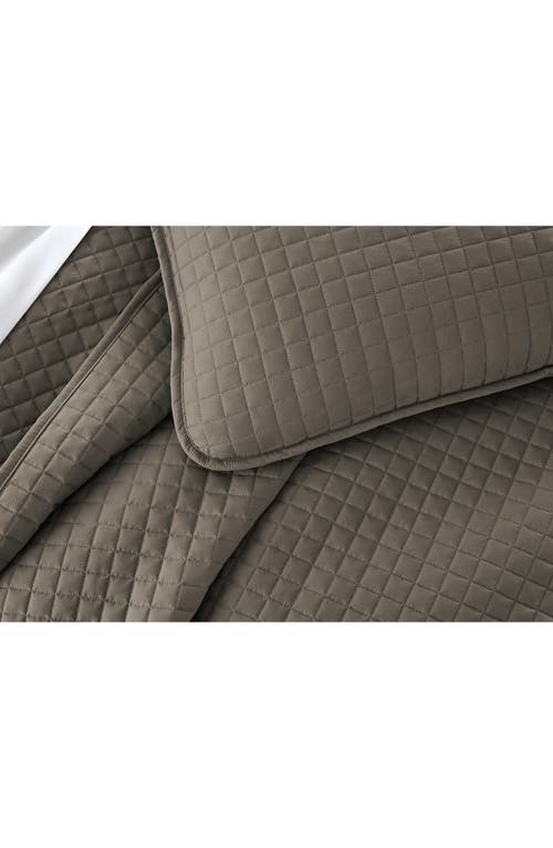 Southshore Fine Linens Vilano Springs Oversized Quilt Set In Dark Taupe