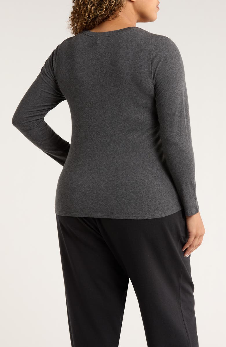 Eileen Fisher Crewneck Top, Alternate, color, Charcoal