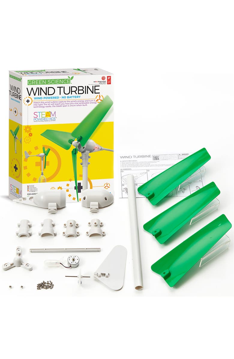 4M Green Science, Wind Turbine, DIY Functional Turbine Kit, Kids 5+, Alternate, color, Multicolored