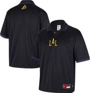Nike Men's Nike  Black Los Angeles Lakers 2025/26 City Edition Remix Courtside Air Half-Sleeve Polo