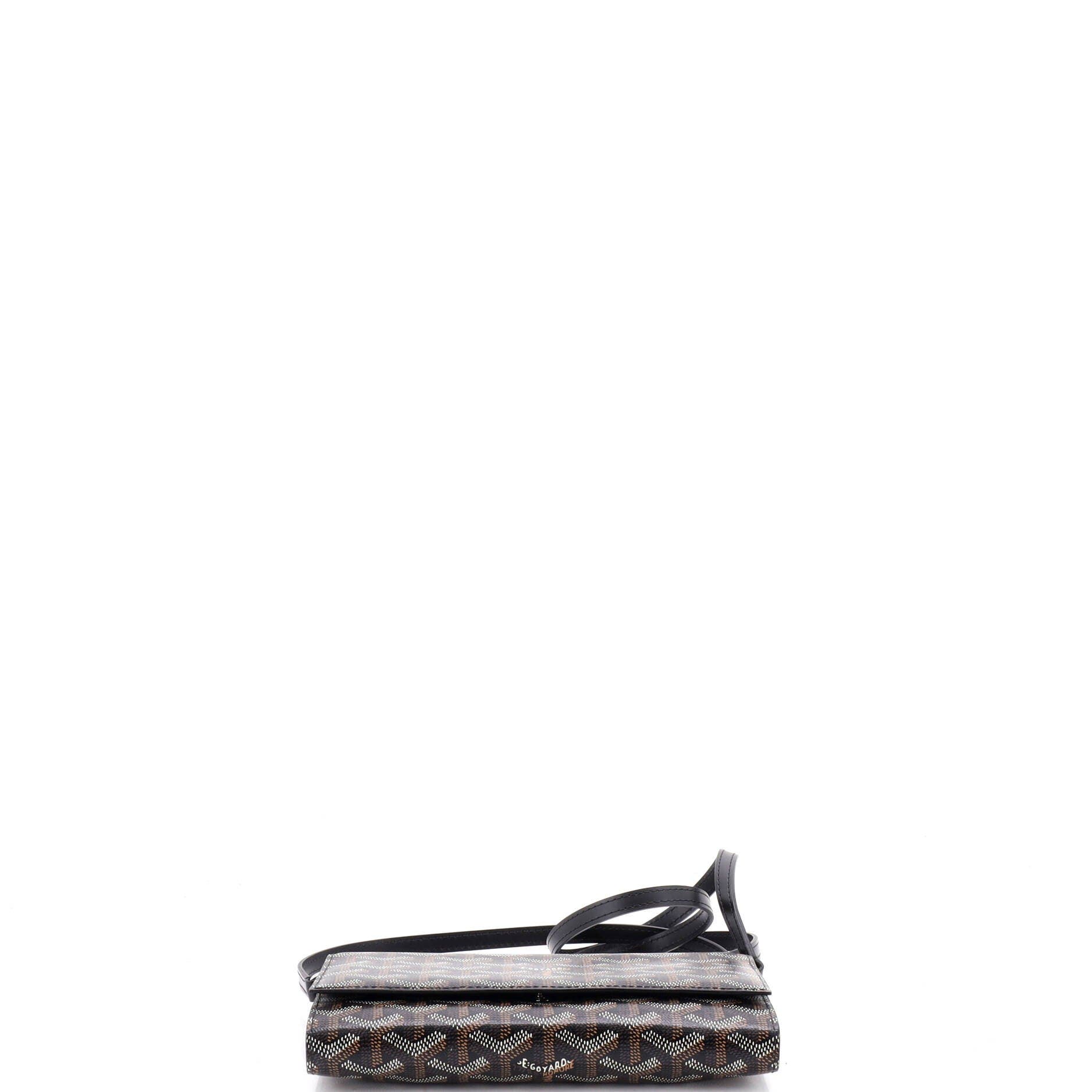Varenne Continental Wallet with Strap Coated Canvas, Alternate, color, Black