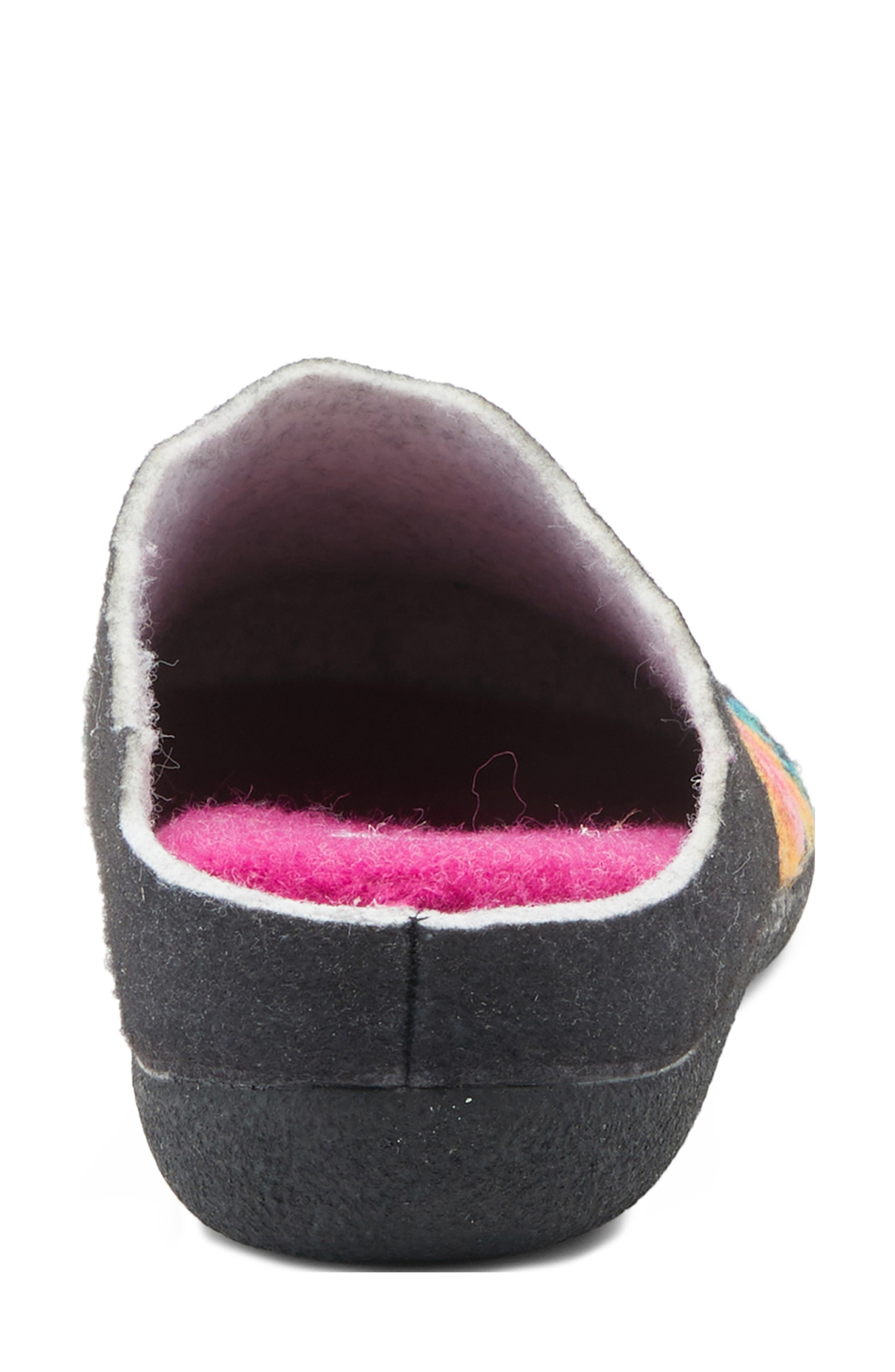 Flexus by Spring Step Sugar Skull Wool Mismatched Slippers, Alternate, color, 
