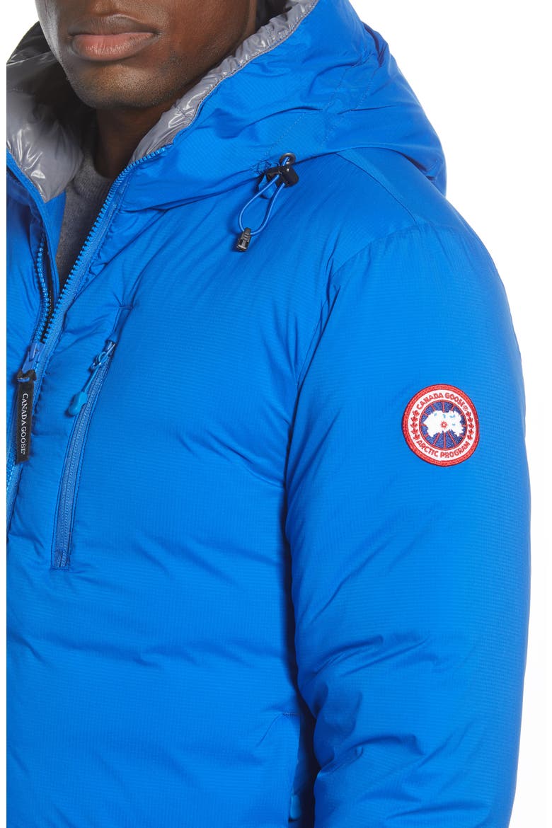 PBI Lodge Slim Fit Packable 750 Fill Power Down Hooded Jacket, Alternate, color, ROYAL PBI BLUE