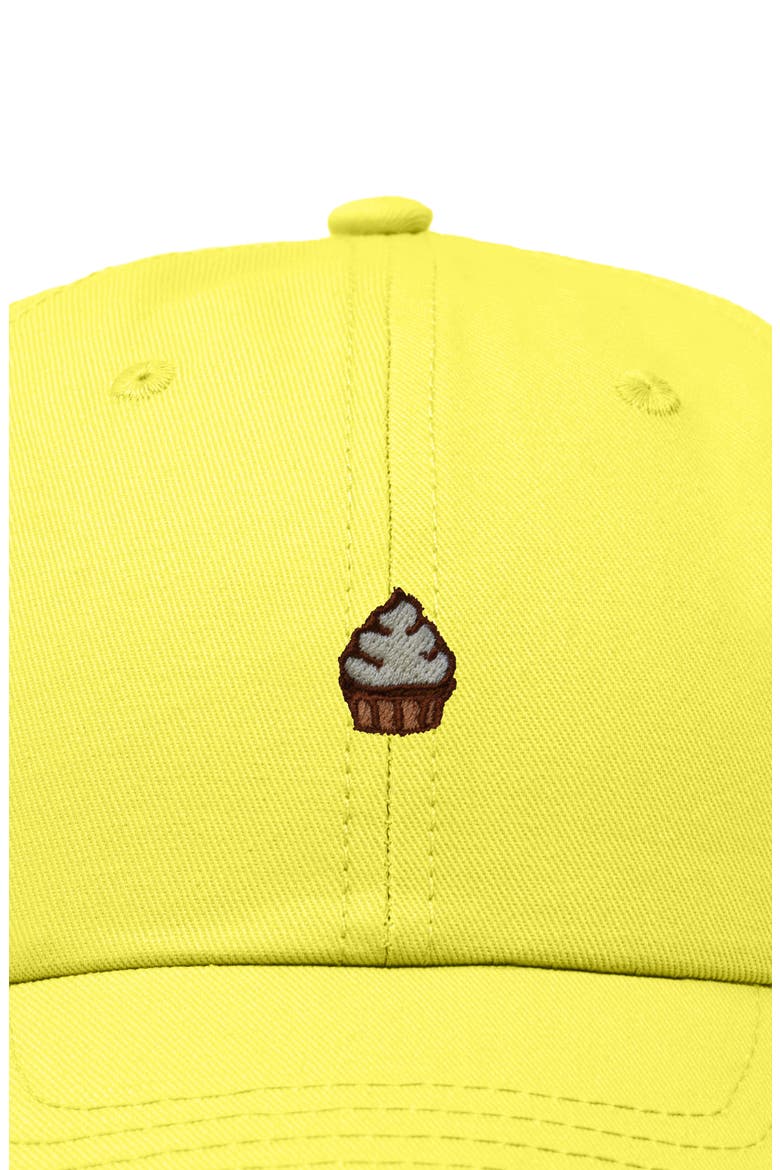 Cupcake Dad Cap, Alternate, color, Yellow