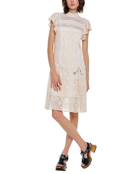 Victorian Lace Combo Drop Waist Dress